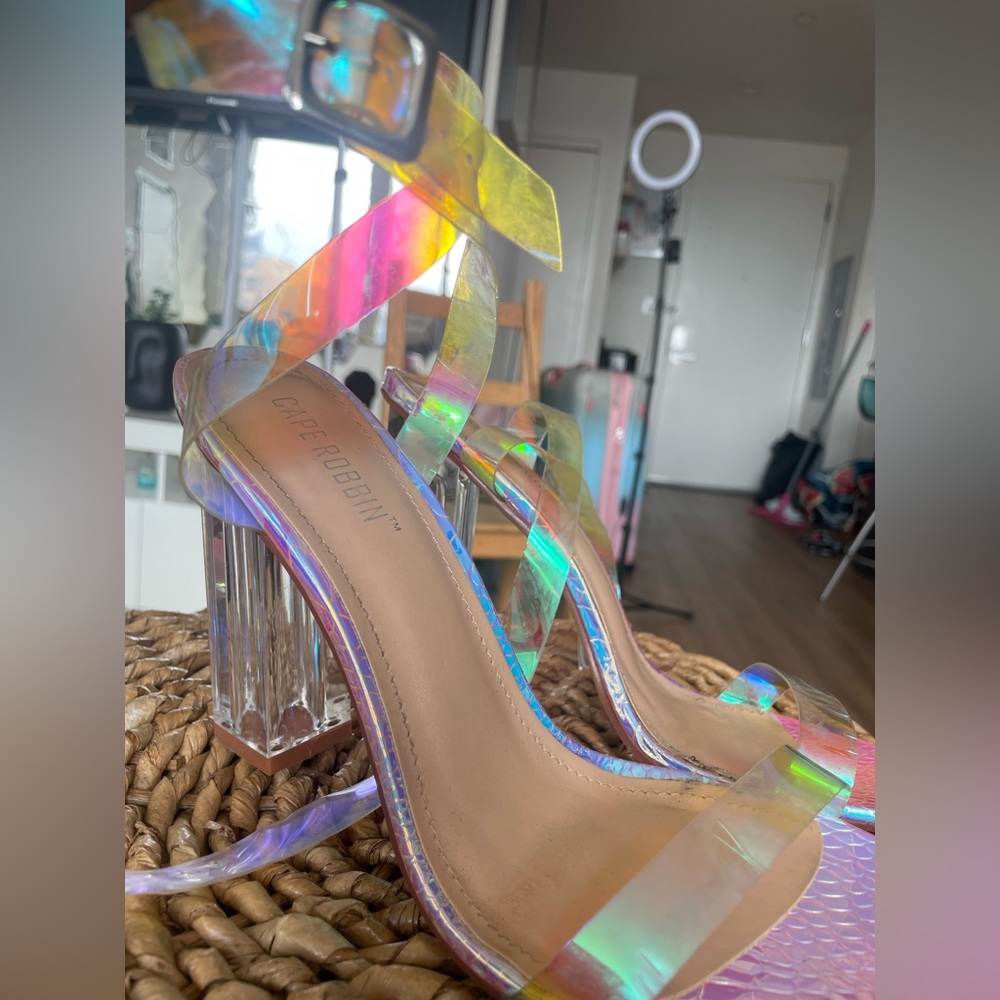 Cape Robbin Iridescent Strap Heels - Picture 4 of 16